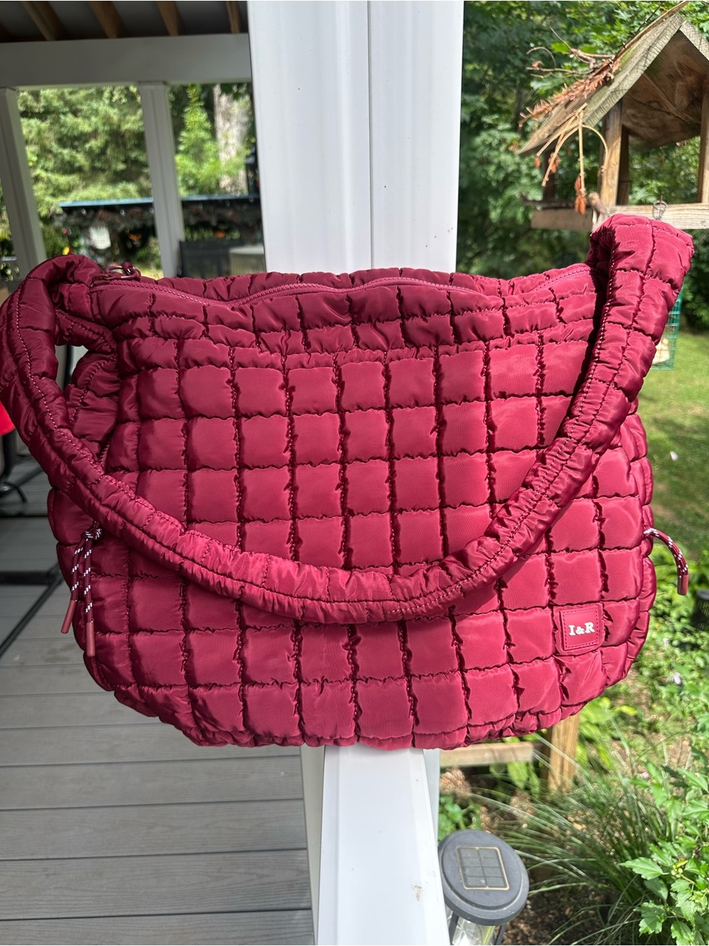 Iris & Rainbow - Dreamy Puff Iris Bag in Wine - Picture 7 of 10